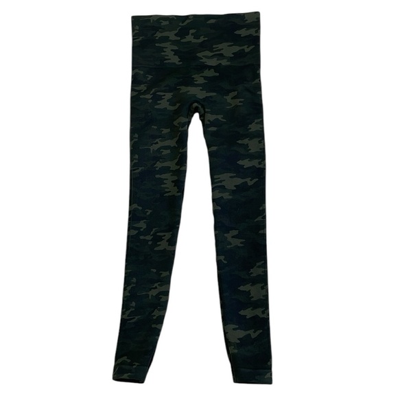 Spanx Leggings Women's S Small Green Camo Skinny Stretch Ankle - Picture 1 of 11